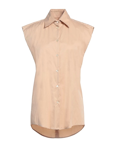 NINEMINUTES Camicie e bluse tinta unita Sabbia 66% Cotone, 31% Nylon, 3% Elastan