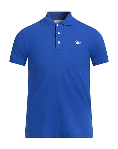 MAISON KITSUNÉ Polo Blu china 100% Cotone
