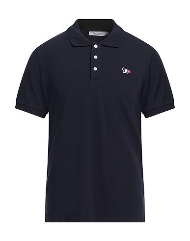 MAISON KITSUNÉ Polo shirt Midnight blue 100% Cotton