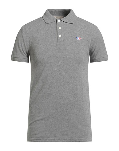 MAISON KITSUNÉ Polo Grigio 100% Cotone