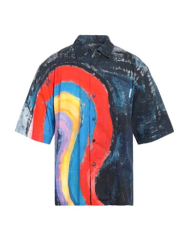 MARNI Patterned shirt Slate blue 100% Cotton