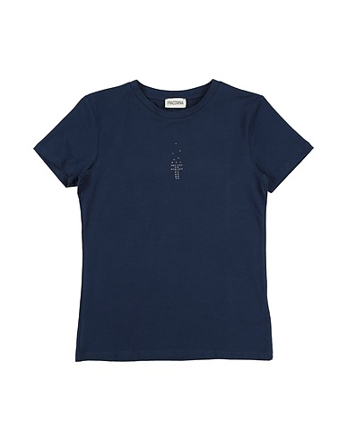 FRACOMINA MINI T-shirt Navy blue 95% Cotton, 5% Elastane