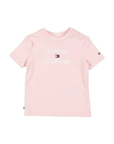 TOMMY HILFIGER T-shirt Light pink 93% Cotton, 7% Elastane