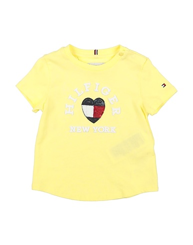 TOMMY HILFIGER T-shirt Yellow 100% Cotton