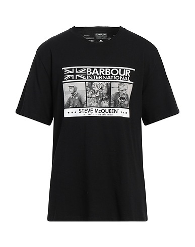 BARBOUR T-shirt Nero 100% Cotone