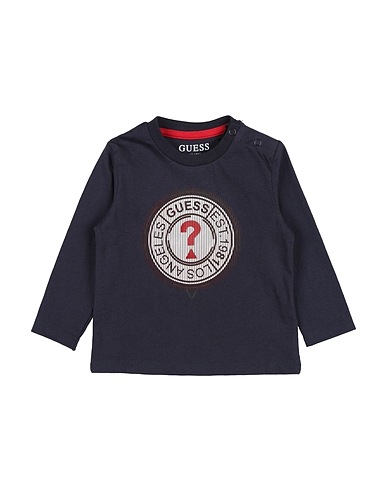 GUESS T-shirt Blu notte 100% Cotone