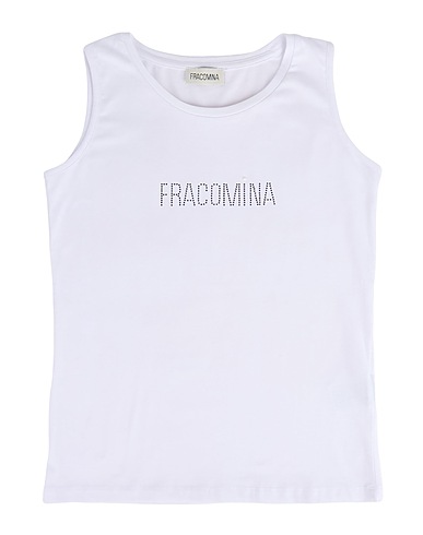 FRACOMINA MINI Canotta Bianco 95% Cotone, 5% Elastan