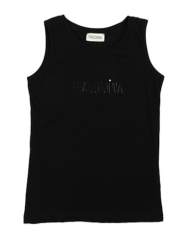 FRACOMINA MINI Canotta Nero 95% Cotone, 5% Elastan