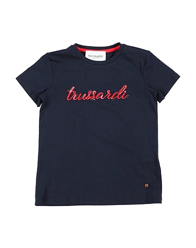 TRUSSARDI JUNIOR T-shirt Midnight blue 94% Cotton, 6% Elastane