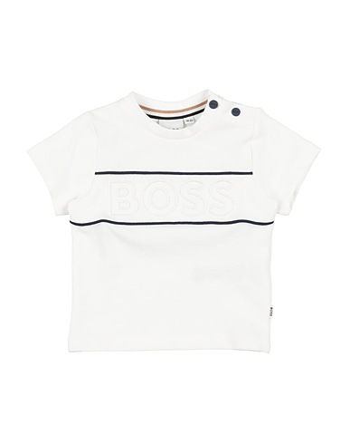 BOSS T-shirt Bianco 96% Cotone, 4% Elastan
