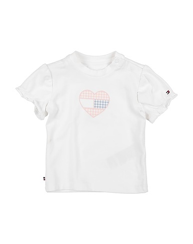 TOMMY HILFIGER T-shirt White 93% Cotton, 7% Elastane