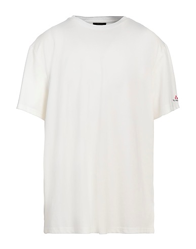PEUTEREY Basic T-Shirt White 46% Polyester, 45% Cotton, 5% Silk, 4% Elastane
