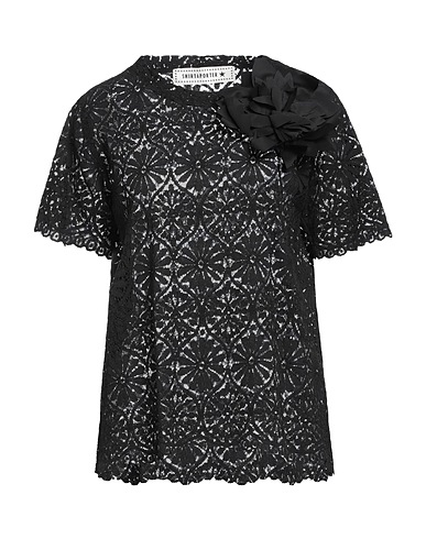 SHIRTAPORTER トップス ブラック コットン 42% / レーヨン 33% / ナイロン 25%