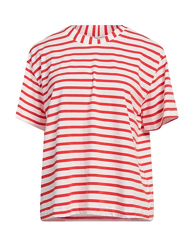 SHIRTAPORTER T-shirt Red 95% Cotton, 5% Elastane