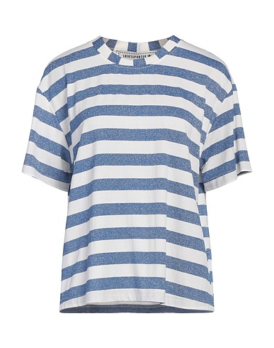 SHIRTAPORTER Ｔシャツ ブルー レーヨン 90% / Lurex® 5% / ポリウレタン 5%