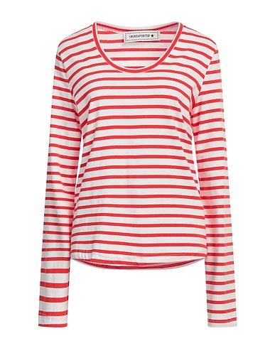 SHIRTAPORTER T-shirt Red 95% Cotton, 5% Elastane