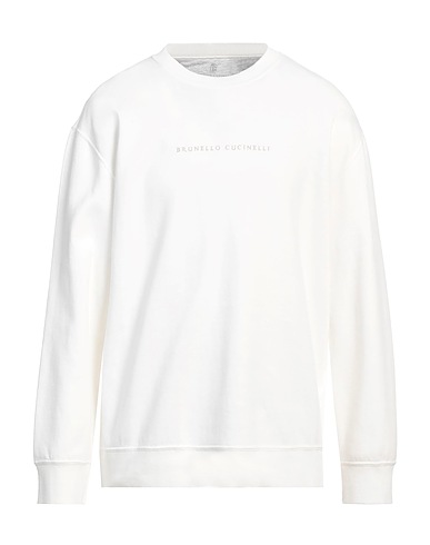 BRUNELLO CUCINELLI Sweatshirt Weiß 93% Baumwolle, 7% Polyamid