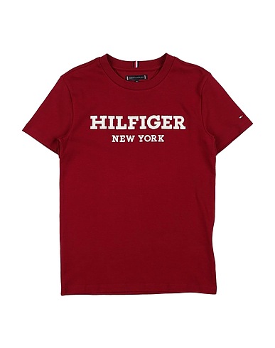 TOMMY HILFIGER T-Shirt Bordeaux 100% Baumwolle