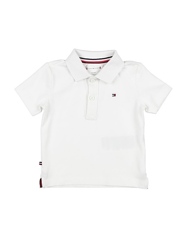 TOMMY HILFIGER Polo shirt White 93% Cotton, 7% Elastane