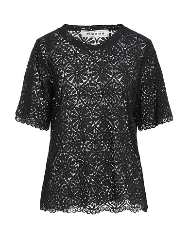 SHIRTAPORTER Top Black 42% Cotton, 33% Viscose, 25% Polyamide