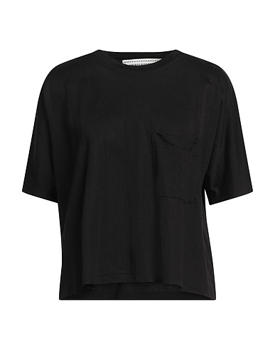 SHIRTAPORTER Basic T-shirt Black 65% Viscose, 32% Nylon, 3% Elastane