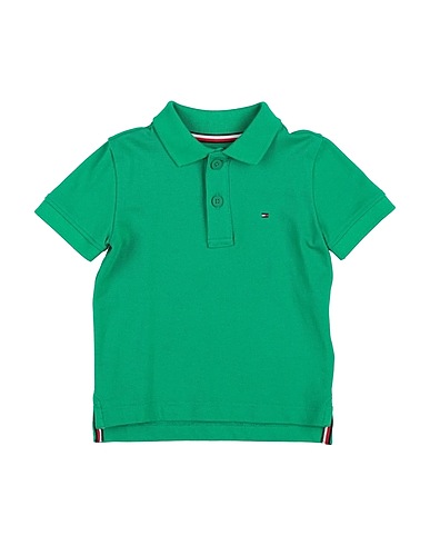 TOMMY HILFIGER Polo shirt Green 100% Cotton