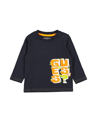 GUESS T-shirt Bleu marine 100% Coton