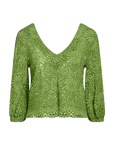 SHIRTAPORTER トップス グリーン コットン 42% / レーヨン 33% / ナイロン 25%