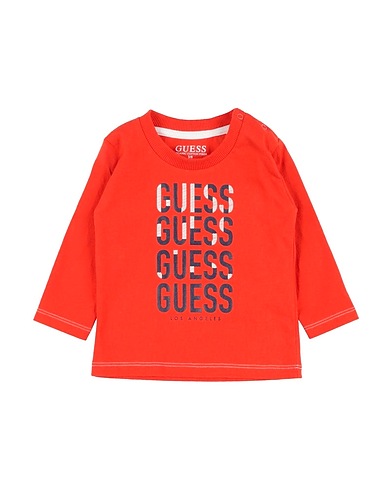 GUESS T-shirt Orange 100% Cotton