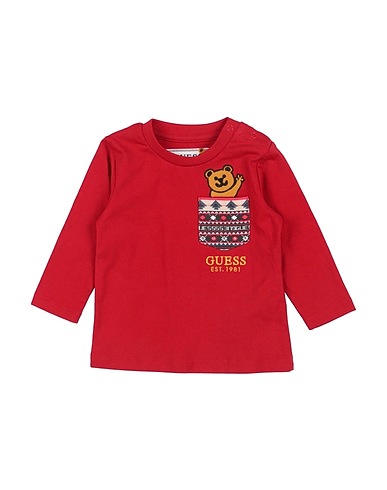 GUESS T-shirt Red 100% Cotton