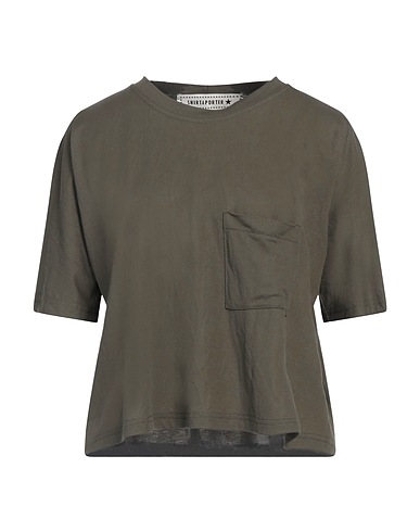 SHIRTAPORTER T-shirt Military green 65% Viscose, 32% Nylon, 3% Elastane