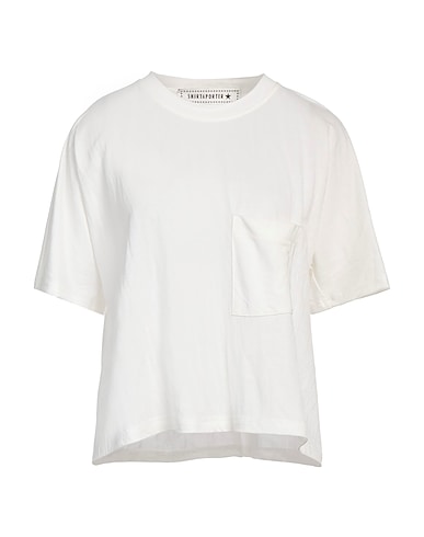 SHIRTAPORTER T-shirt White 65% Viscose, 32% Nylon, 3% Elastane