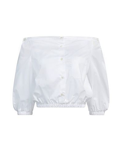 SHIRTAPORTER Camicie e bluse tinta unita Bianco 100% Cotone