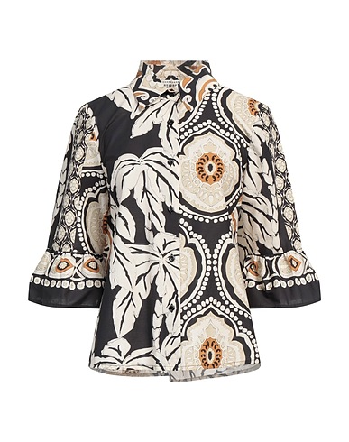 SHIRTAPORTER 柄入りシャツ＆ブラウス ベージュ コットン 100%