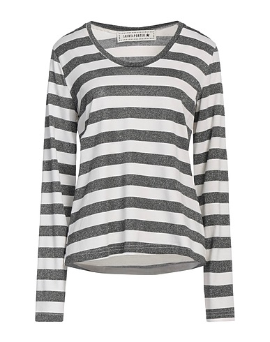 SHIRTAPORTER T-shirt Black 90% Viscose, 5% Lurex®, 5% Elastane