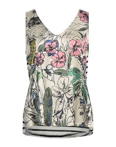 SHIRTAPORTER Top White 96% Silk, 4% Elastane, Cotton