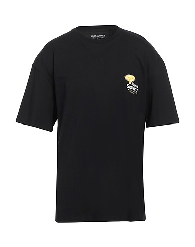 JACK & JONES T-shirt Nero 100% Cotone