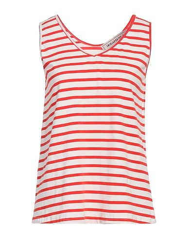 SHIRTAPORTER Top Red 95% Cotton, 5% Elastane