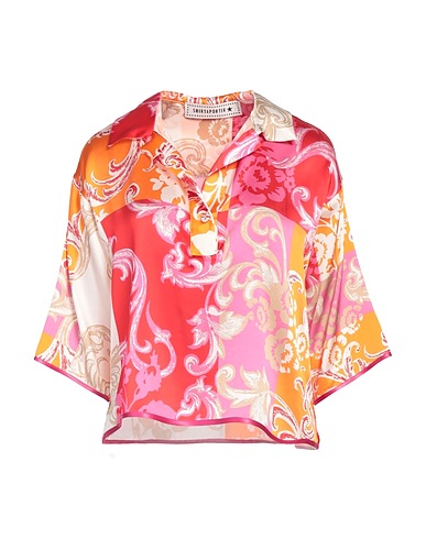 SHIRTAPORTER Top Red 96% Silk, 4% Elastane