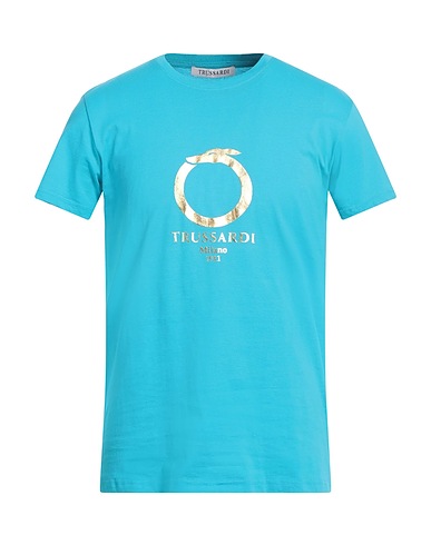 TRUSSARDI T-Shirt Tūrkis 100% Baumwolle