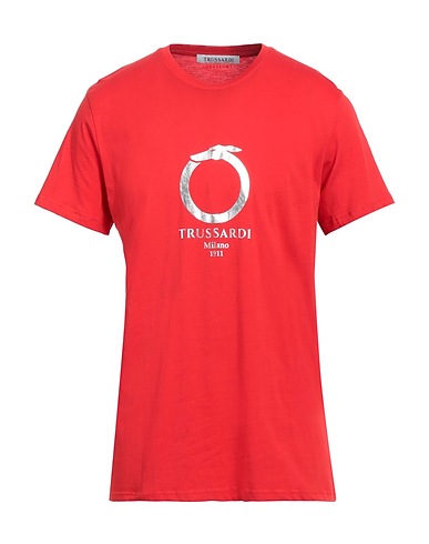 TRUSSARDI T-shirt Tomato red 100% Cotton