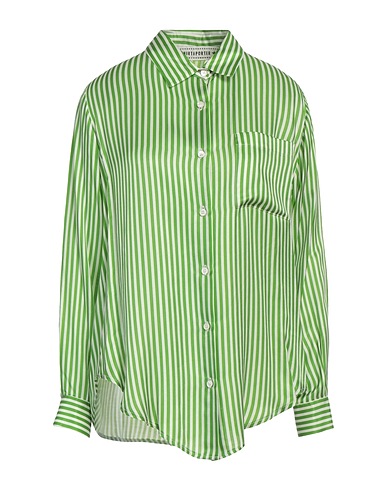 SHIRTAPORTER Chemise à rayures Vert 70% Viscose, 30% Soie