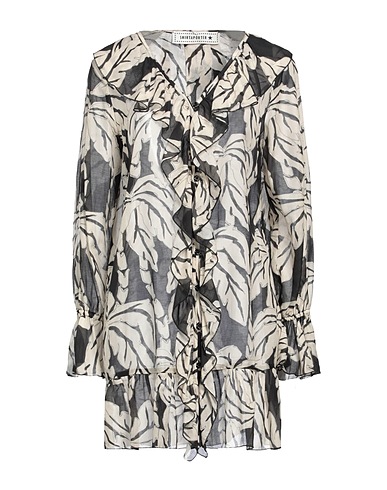SHIRTAPORTER Floral shirts & blouses Black 70% Cotton, 30% Silk