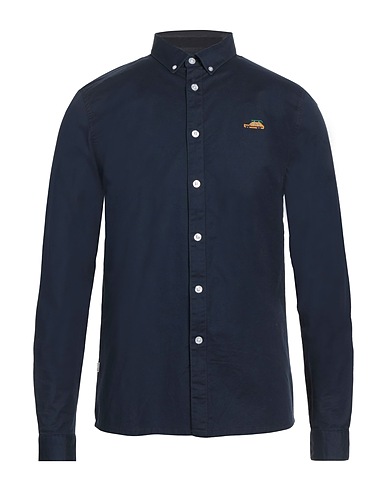 RVLT/REVOLUTION Camicia tinta unita Blu notte 100% Cotone
