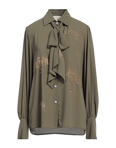 5 PROGRESS Shirts Military green 100% Polyester