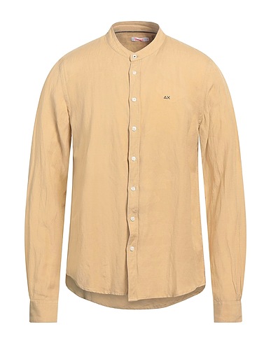 SUN 68 Linen shirt Sand 52% Linen, 48% Viscose