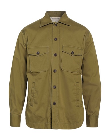 TINTORIA MATTEI 954 Shirts Military green 100% Cotton