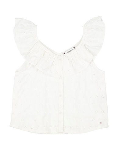 TOMMY HILFIGER Camicie e bluse tinta unita Bianco 100% Cotone