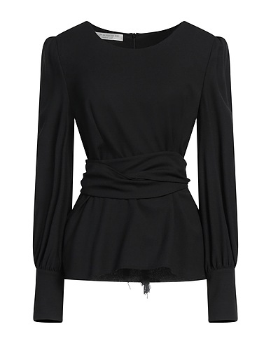 PHILOSOPHY di LORENZO SERAFINI Top Black 70% Viscose, 28% Virgin Wool, 2% Other Fibres, Acetate