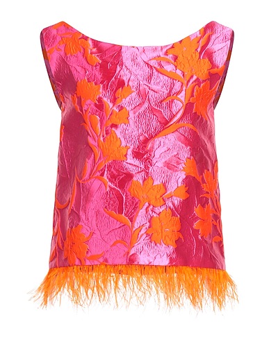 ANNA SIRICO COUTURE Top Fucsia 83% Poliestere, 17% Poliammide